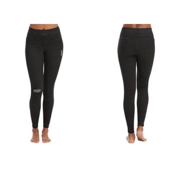 SPANX Distressed Skinny Jeans 'Black' Size Medium - Picture 1 of 3